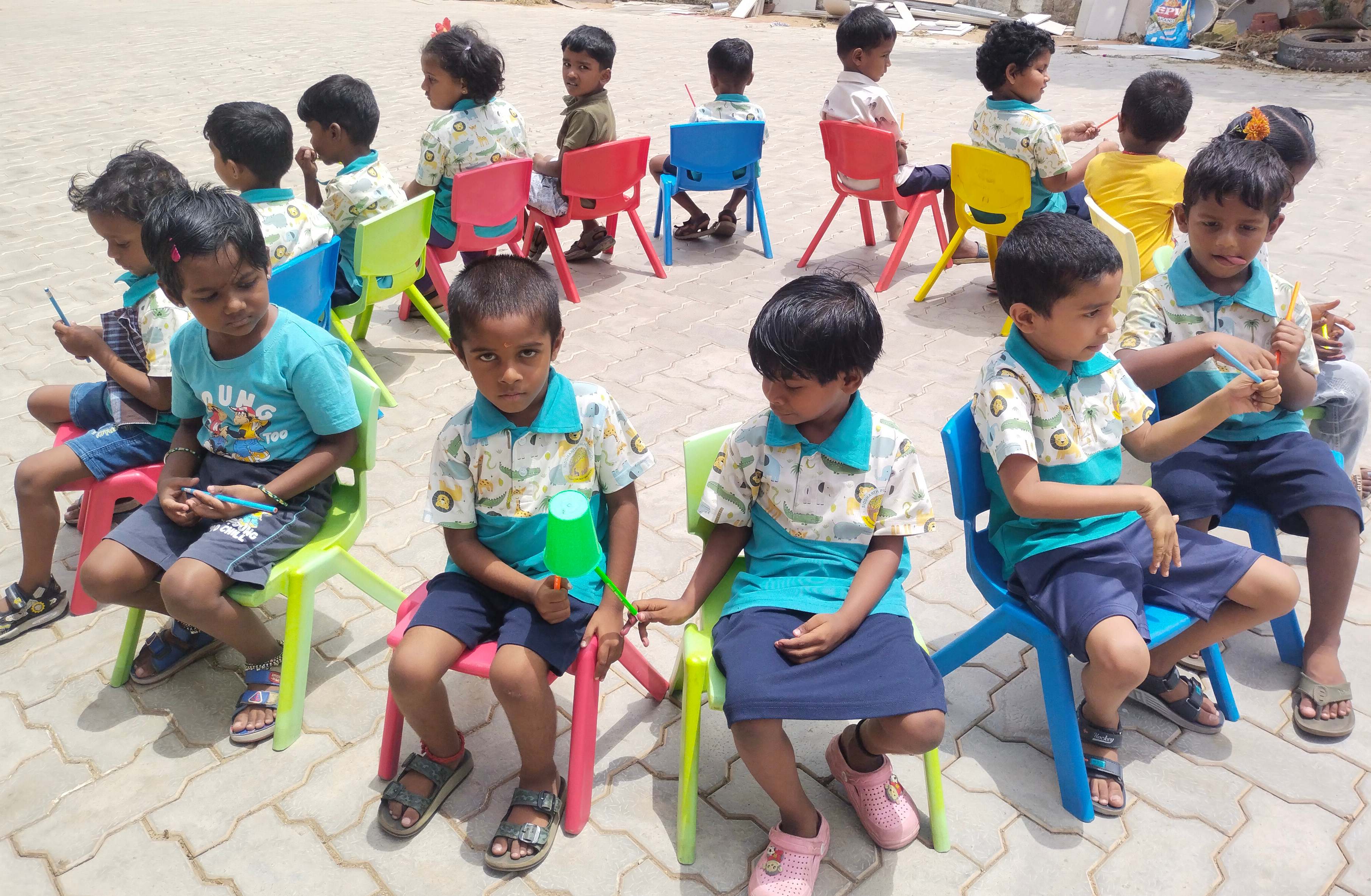Students performing music